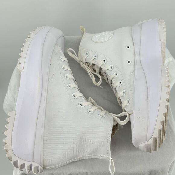 Unisex White Converse Chuck Taylor Run Star Hike High Tops Sneakers M-8M, W-9.5M - Picture 4 of 8